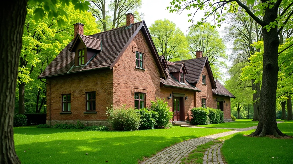 Senos statybos kapeliono nameliai Raudondvario parke, romantinis architektūros pavyzdys